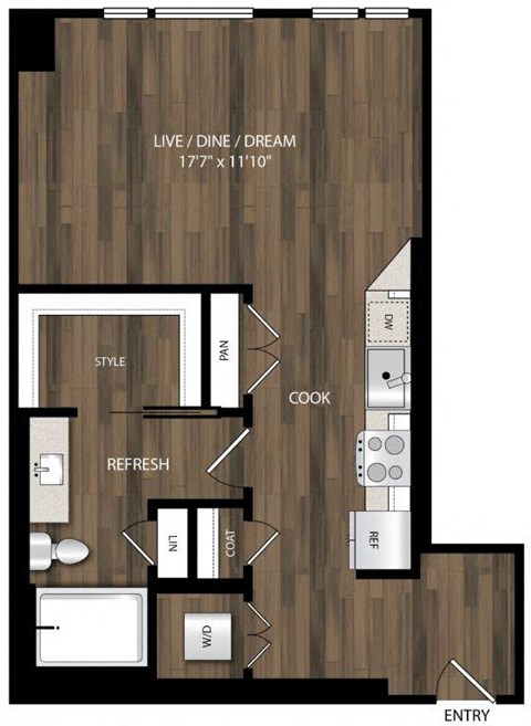 Portland Astoria Apartments in Portland, Oregon S3 Floor Plan